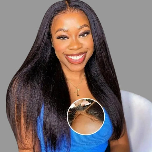 BYE-BYE KNOTS HD LACE 13X4 FULL FRONTAL WIG / YAKI STRAIGHT