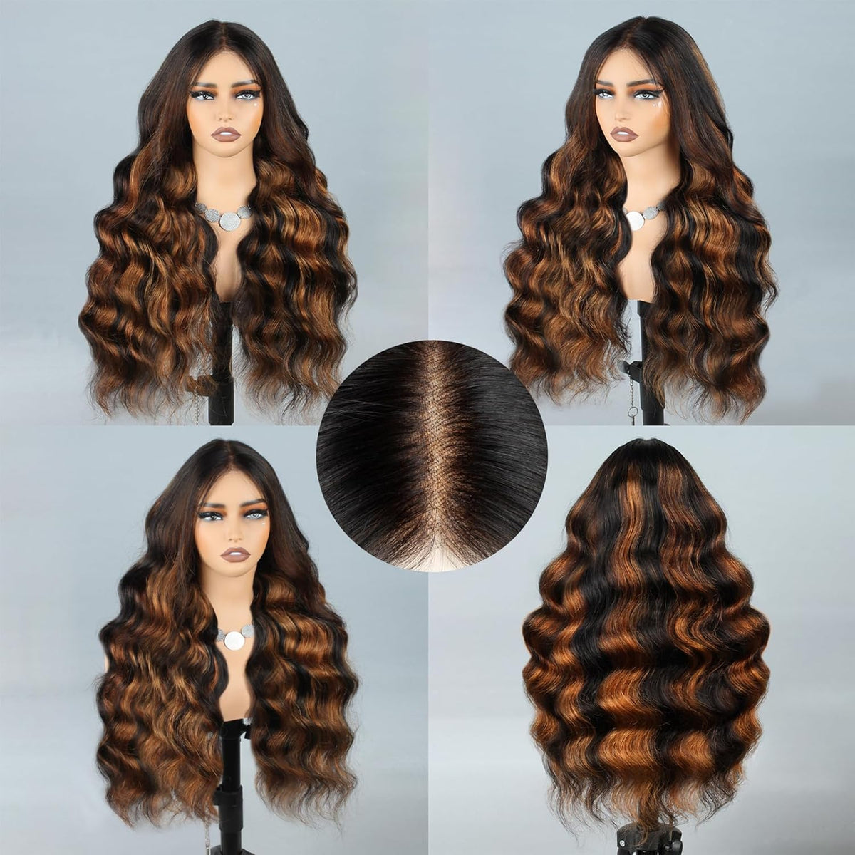 HD LACE 3D Dome Cap 9x6 Super Preplucked with Drawstring Highlight Wig Body Wavy