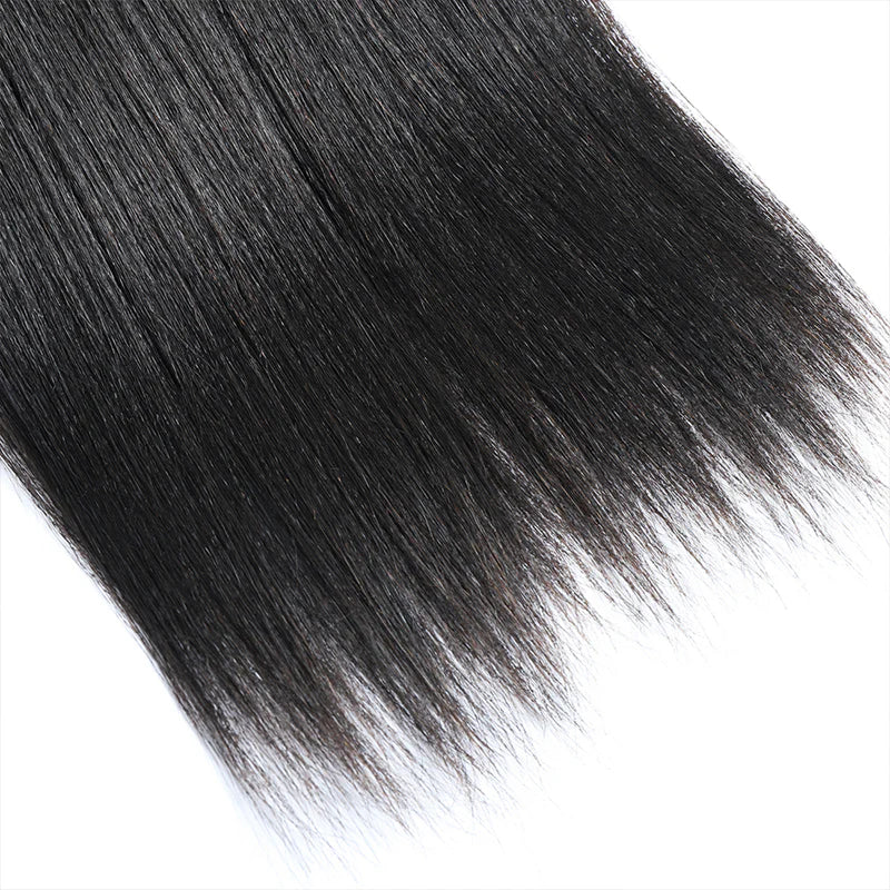 100% Virgin Human Hair Bundles 10-26 Inches 3 Bundles Light Yaki Straight