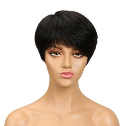 Full Machine Made Short Pixie Cut Human Hair Wig