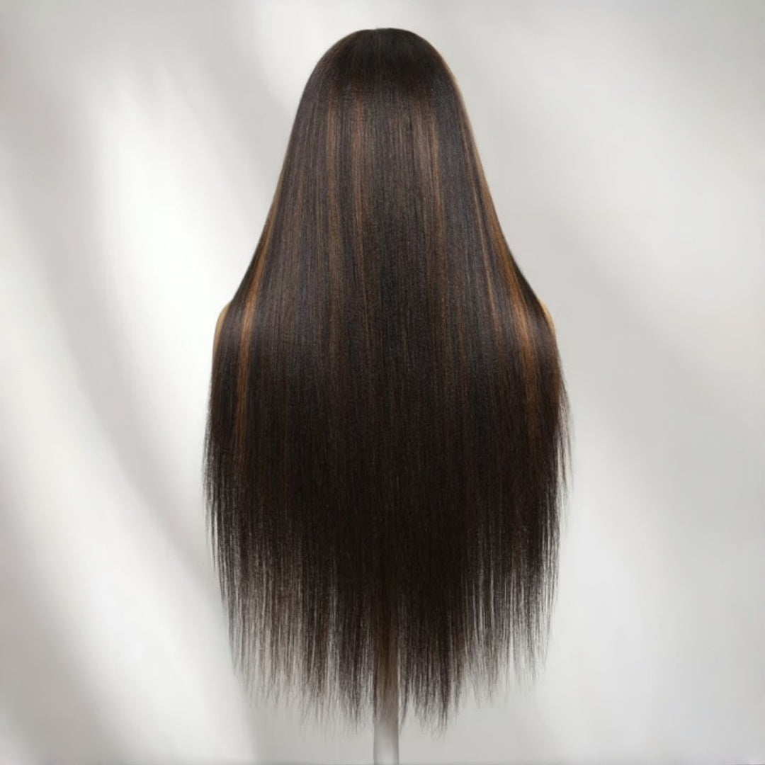 Invisi-Strap 360 Transparent Lace Highlight Wig // Yaki Straight