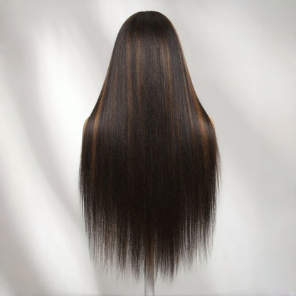 Invisi-Strap 360 Transparent Lace Highlight Wig // Yaki Straight