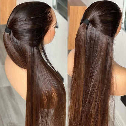 13X4/13X6 LACE FRONT HUMAN HAIR 250% DENSITY OMBRE STRAIGHT WIG