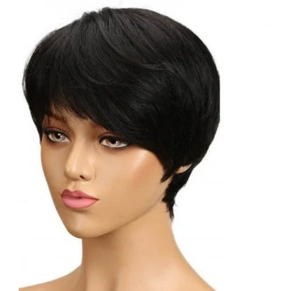 Full Machine Made Short Pixie Cut Human Hair Wig