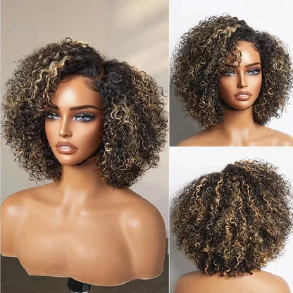 13X4/13X6 HIGHLIGHT CURLY BOB LACE FRONT WIG