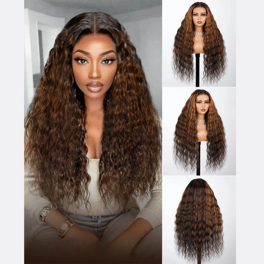 BYE-BYE KNOTS 13X6 HD LACE FRONTAL SUPER PRE-PLUCKED WIG /HIGHLIGHT WAVY