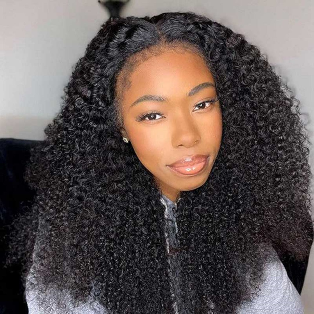 HD Lace 360 Invisi-Strap Wig Kinky Curly with 4C/Curly/Newborn Edge