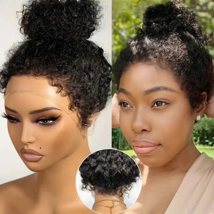 HD Lace 360 Invisi-Strap Wig Kinky Curly with 4C/Curly/Newborn Edge