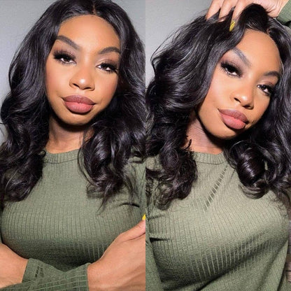 13X4/13X6 LACE FRONT HUMAN HAIR 250% DENSITY BODY WAVE BOB WIG
