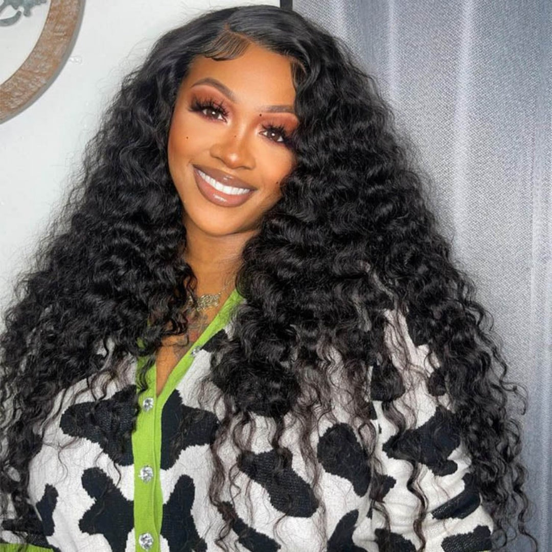 FULL TRANSPAREN/HD LACE PRE-PLUCKED DEEP WAVE HAIR WIG