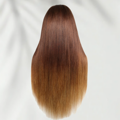 HD LACE 3D Dome Cap 9x6 Super Preplucked with Drawstring Wig Ombre Colored Straight