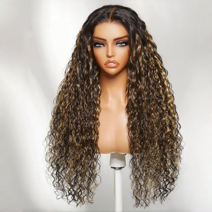 BYE-BYE KNOTS 13X6 HD LACE FRONTAL SUPER PRE-PLUCKED WIG /HIGHLIGHT WATER WAVE