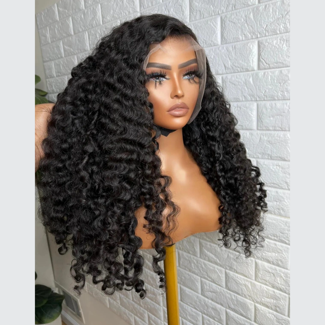 BYE-BYE KNOTS 13X6 HD LACE FRONTAL SUPER PRE-PLUCKED WIG /Burmese Curls