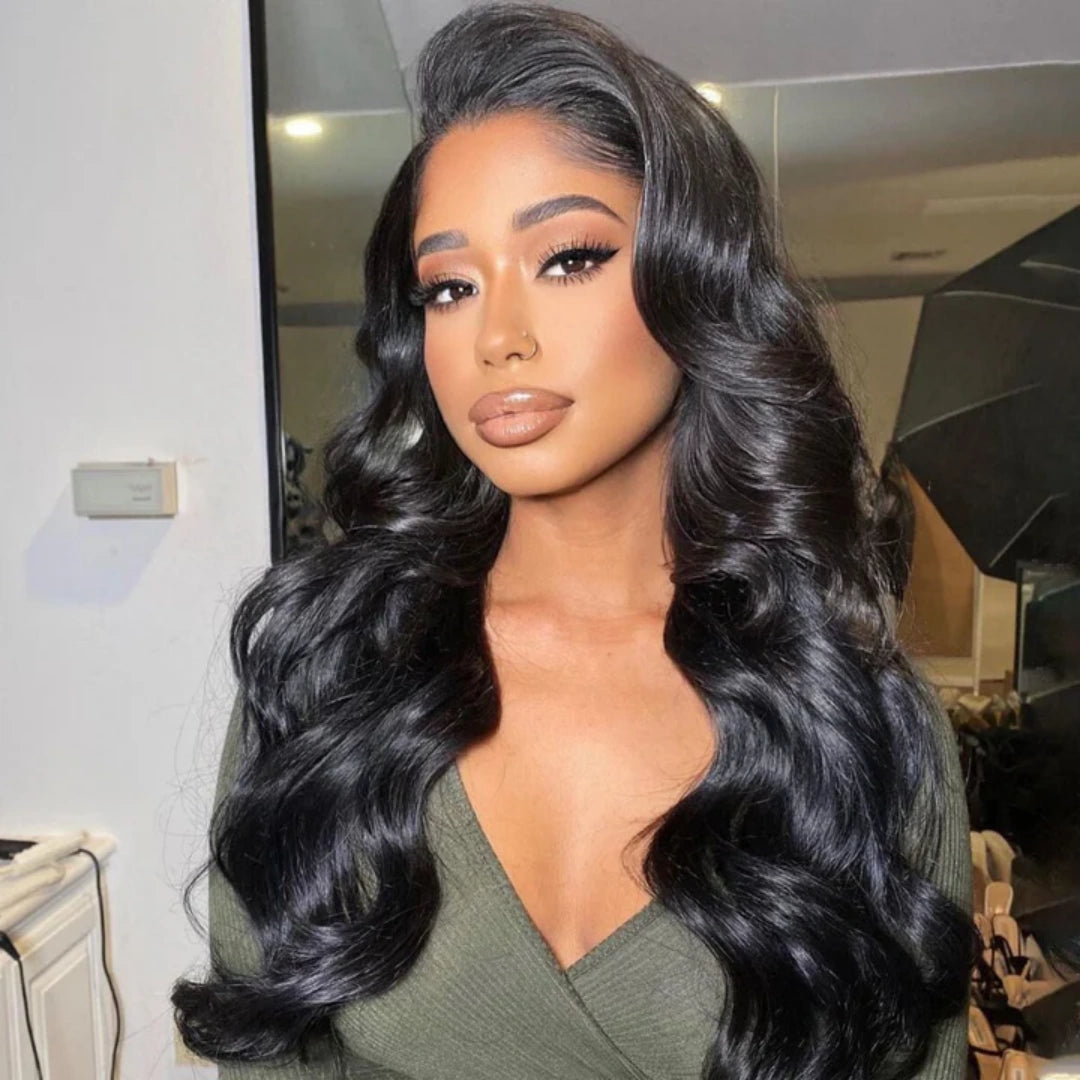 BYE-BYE KNOTS 13X6 HD LACE FRONTAL SUPER PRE-PLUCKED WIG /BODY WAVE