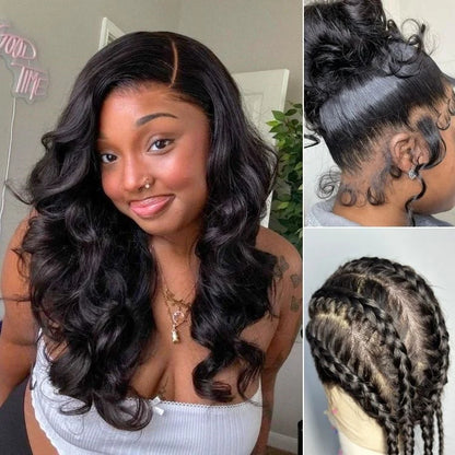 UPGRADED FULL LACE (WITHOUT MESH) TRANSPARENT LACE BODY WAVE INVISI-STRAP WIG