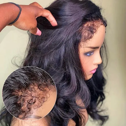 13X6 TRANSPARENT/HD LACE CURLY EDGES  STRAIGHT/BODY WAVE WIG