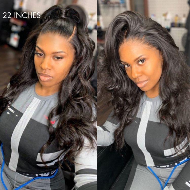 UPGRADED FULL LACE (WITHOUT MESH) TRANSPARENT LACE BODY WAVE INVISI-STRAP WIG