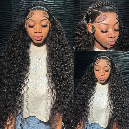 BYE-BYE KNOTS 360 HD LACE FAKE SCALP CURLY WIG / Invisi-Strap