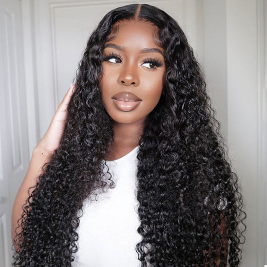 BYE-BYE KNOTS 13X6 HD LACE FRONTAL SUPER PRE-PLUCKED WIG /CURLY