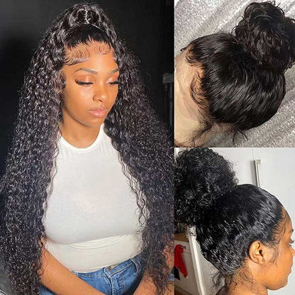 BYE-BYE KNOTS 360 HD LACE FAKE SCALP CURLY WIG / Invisi-Strap