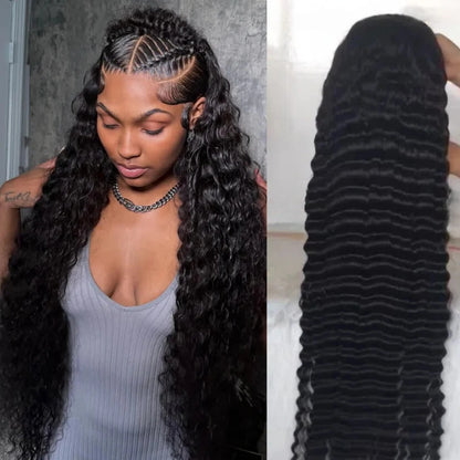 BYE-BYE KNOTS 13X6 HD LACE FRONTAL SUPER PRE-PLUCKED WIG /DEEP WAVE