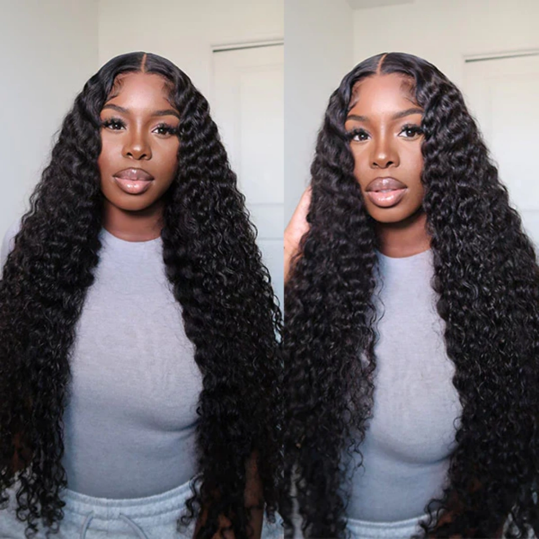 BYE-BYE KNOTS 13X6 HD LACE FRONTAL SUPER PRE-PLUCKED WIG /DEEP WAVE