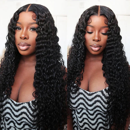 BYE-BYE KNOTS 13X6 HD LACE FRONTAL SUPER PRE-PLUCKED WIG /DEEP WAVE
