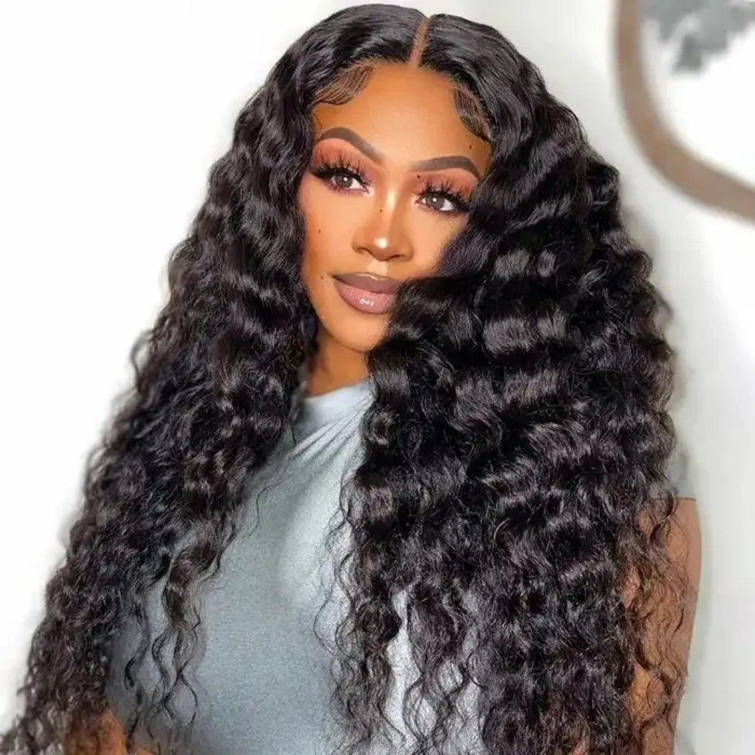 BYE-BYE KNOTS 13X6 HD LACE FRONTAL SUPER PRE-PLUCKED WIG /DEEP WAVE