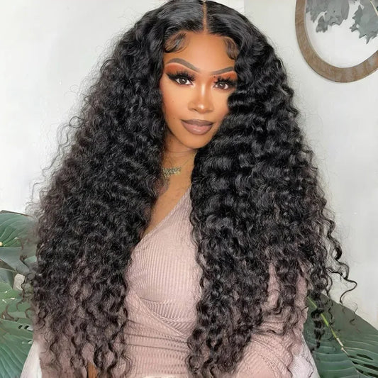 "One Fits All" 9x6 Lace Parting HD LACE Super Preplucked Hairline Deep Wave Wig