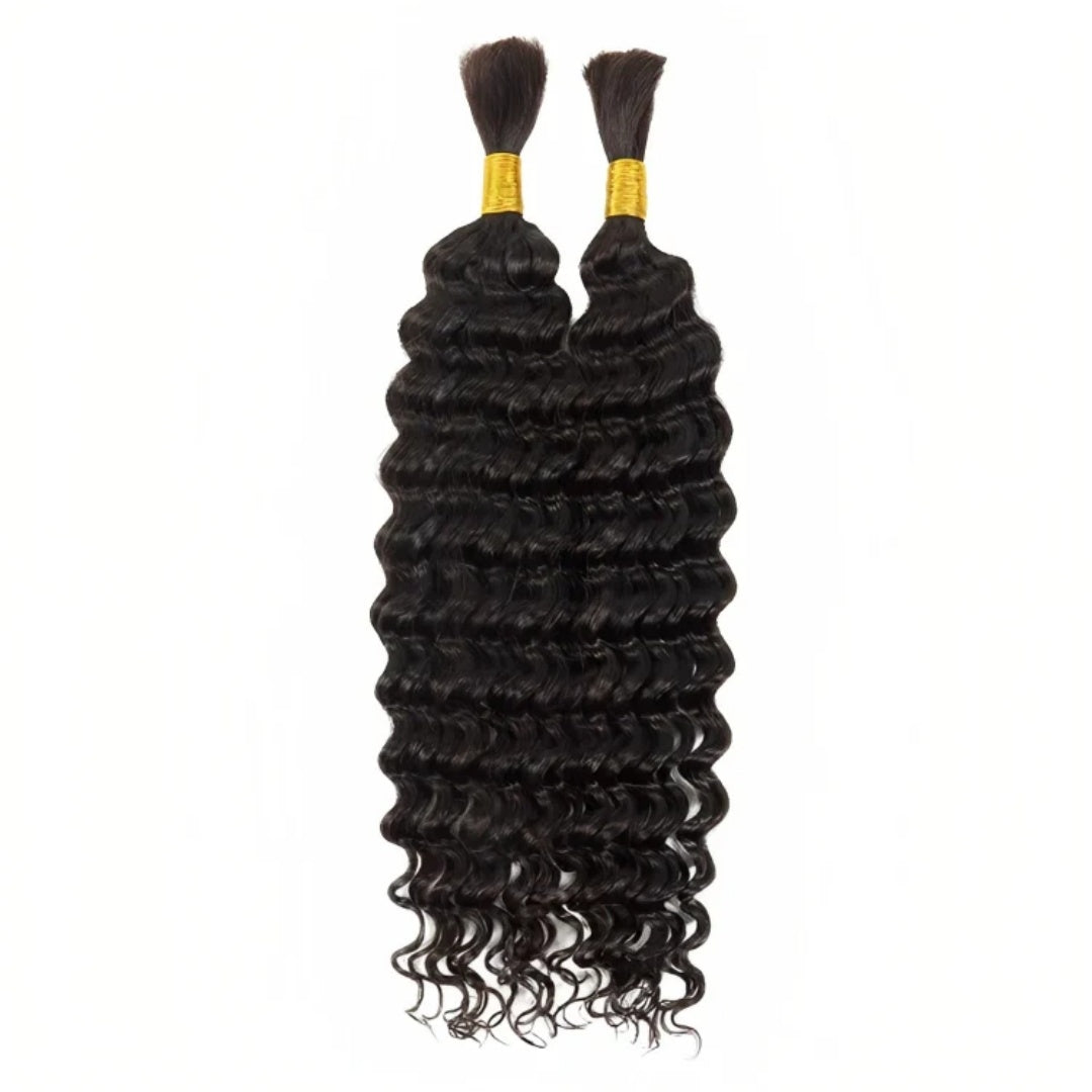 Bulk Hair for Braiding 100% Human Hair Braid Extensions Deep Wave