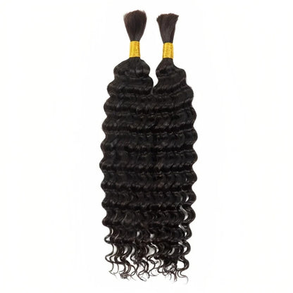 Bulk Hair for Braiding 100% Human Hair Braid Extensions Deep Wave