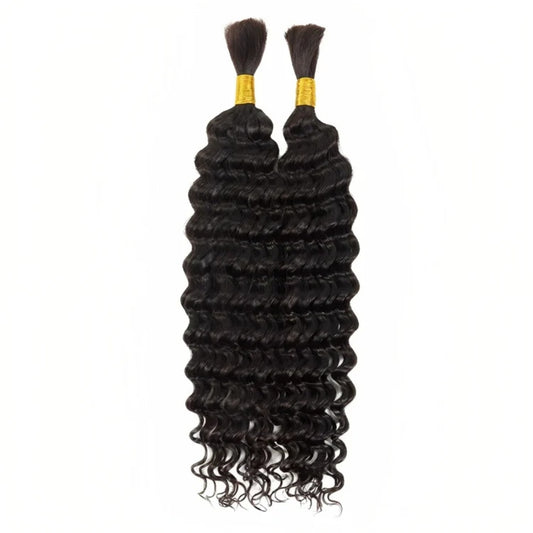 Bulk Hair for Braiding 100% Human Hair Braid Extensions Deep Wave