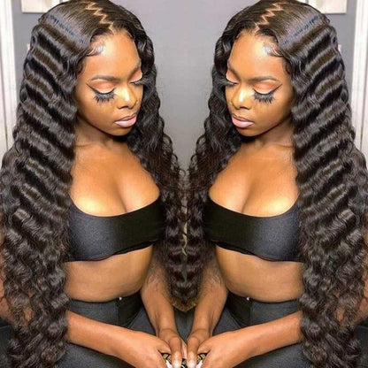 "One Fits All" 9x6 Lace Parting HD LACE Super Preplucked Hairline Deep Wave Wig
