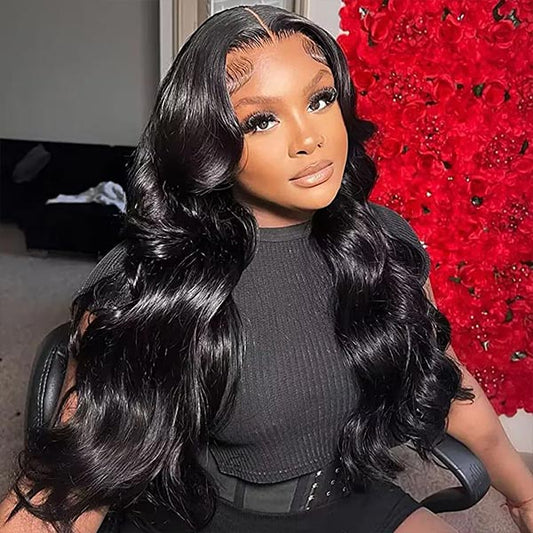 360 Transaprent Lace Front Wig Long Body Wave Hair