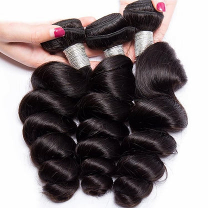 100% Virgin Human Hair Bundles 10-26 Inches 3 Bundles Loose Wave