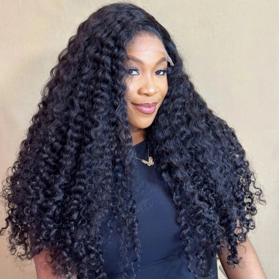 Upgraded Drawstring 13X4/13X6 Full Frontal HD Lace Wig Burmese Curls