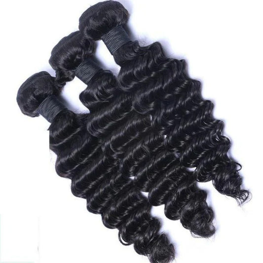 100% Virgin Human Hair Bundles 10-26 Inches 3 Bundles Deep Wave