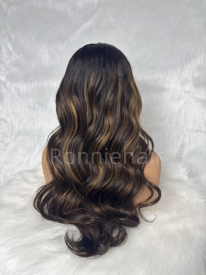 13X6  FIT 2.0 HD LACE FRONT SUPER PRE-PLUCKED HIGHLIGHT COLOR WIG / BODY WAVE WAVY
