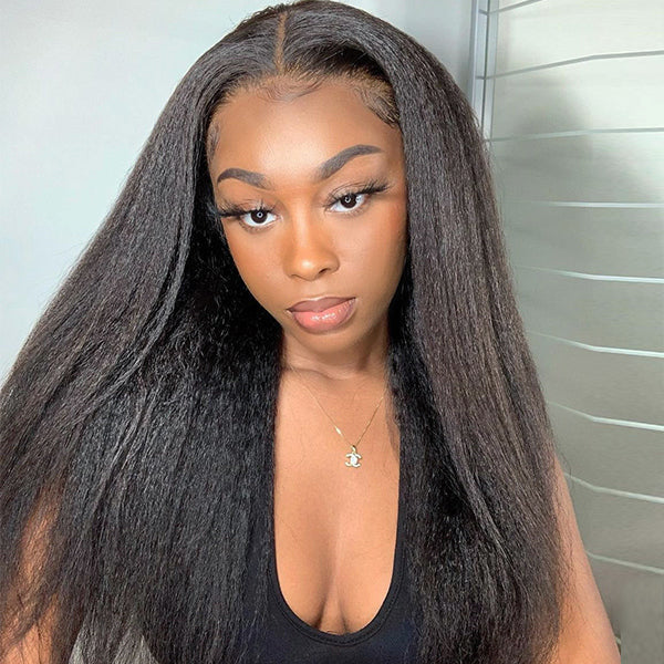 【Save $100+】BYE-BYE KNOTS FULL HD LACE KINKY STRAIGHT INVISI-STRAP WIG