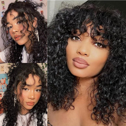 【DEAL】Invisi-Strap 360 HD Lace/Transparent Lace Wig //Deep Curly with Bang