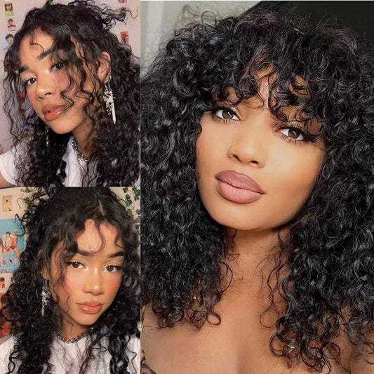【DEAL】Invisi-Strap 360 HD Lace/Transparent Lace Wig //Deep Curly with Bang