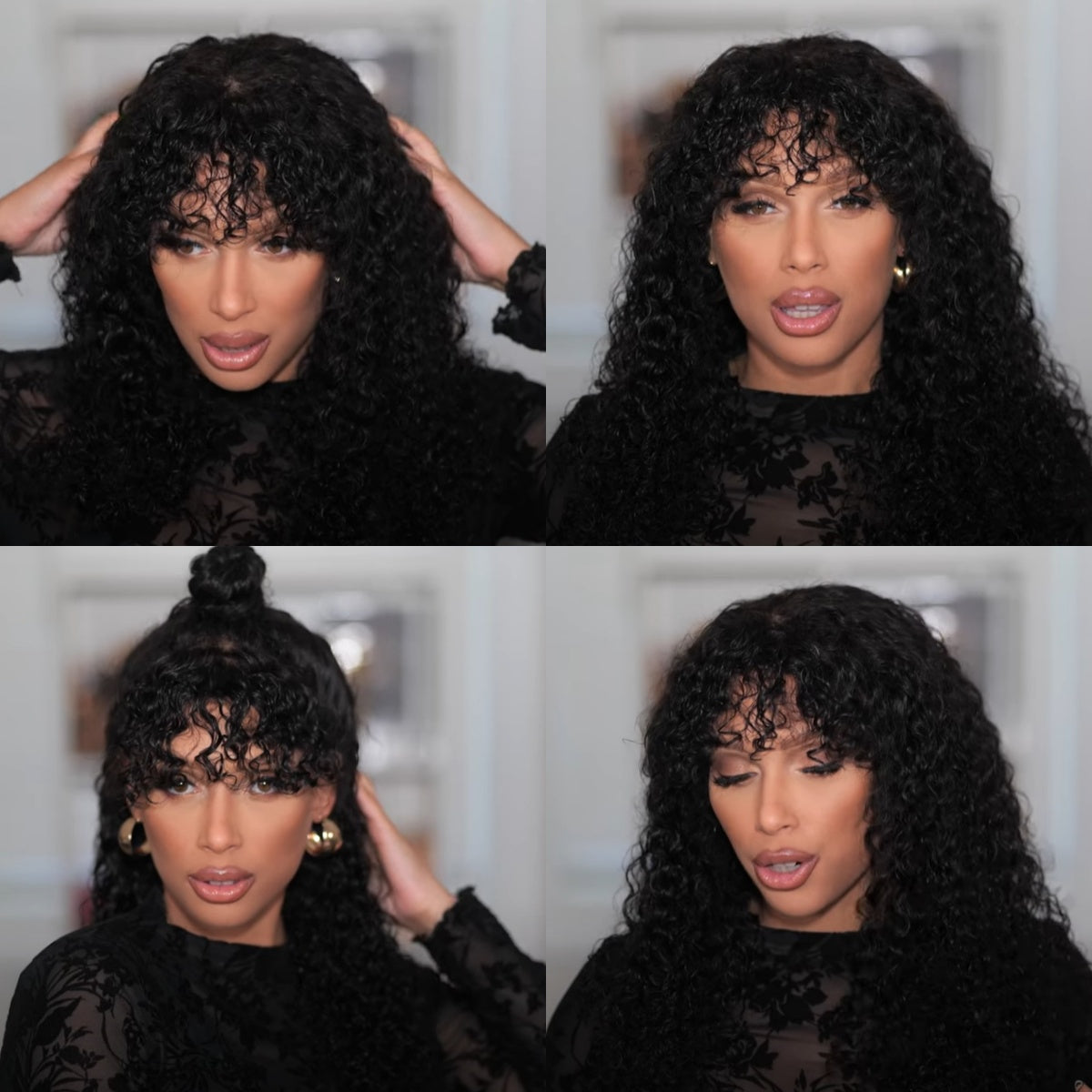 【DEAL】Invisi-Strap 360 HD Lace/Transparent Lace Wig //Deep Curly with Bang