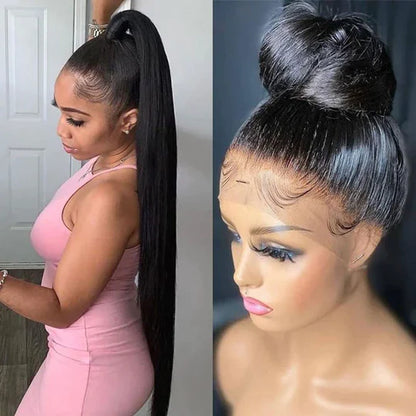 BYE-BYE KNOTS 360 HD LACE FAKE SCALP STRAIGHT WIG / Invisi-Strap