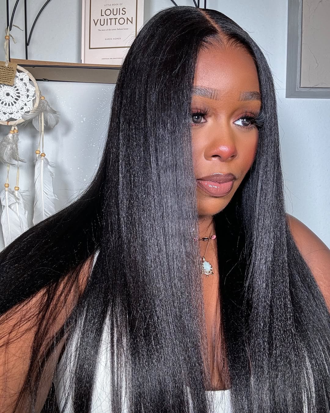 HD LACE GLUELESS 6X6 “DOME CAP” CLOSURE WIG / LIGHT YAKI STRAIGHT