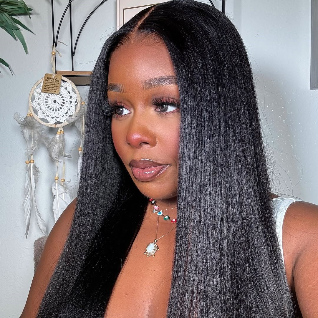 HD LACE GLUELESS 6X6 “DOME CAP” CLOSURE WIG / LIGHT YAKI STRAIGHT