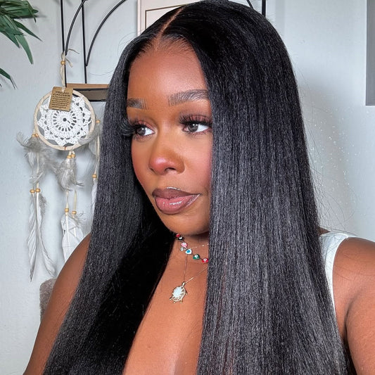 HD LACE GLUELESS 6X6 “DOME CAP” CLOSURE WIG / LIGHT YAKI STRAIGHT