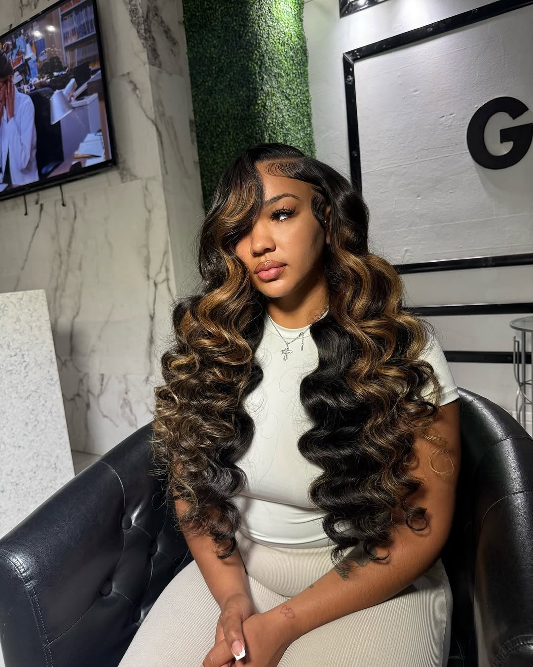 13X4/13X6 TRANSPARENT LACE FRONT HIGHLIGHT COLOR BODY WAVE WAVY WIG