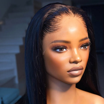 “M” Shape  Hairline 13X6 HD Lace Front Wig Straight