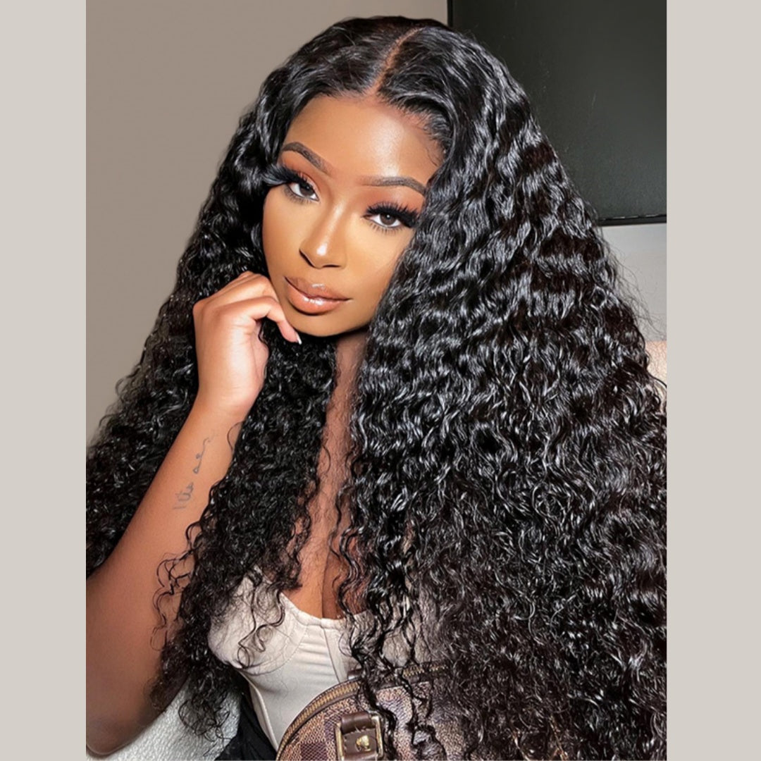 BYE-BYE KNOTS 13X6 HD LACE FRONTAL SUPER PRE-PLUCKED WIG /WATER WAVE