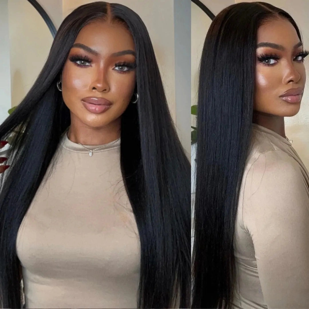 Top Quality Raw Hair 5X5 Closure HD Lace Wig Yaki